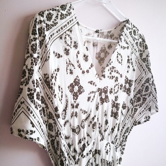 MILUMIA Boho Tie-Waist Vintage Print Maxi Dress - Picture 4 of 7